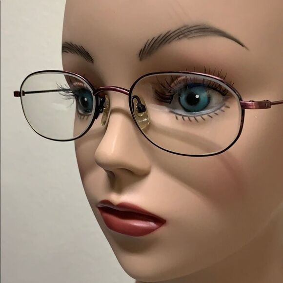 🌷Geoffrey Beene Eyeglass Frame Full Rim Burgundy - Picture 3 of 8